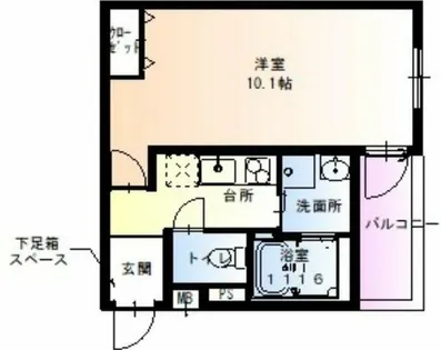 フジパレス西今川ウエスト【1階】の間取り