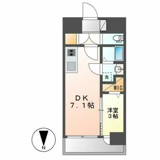 エステムコート名古屋上前津【707号室】の間取り
