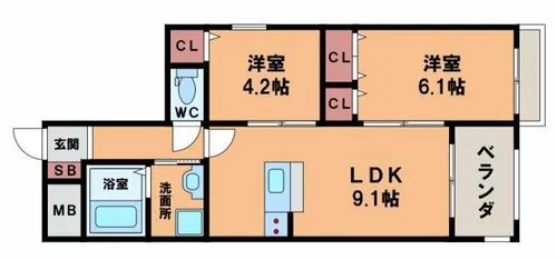 GRANDMAISON【2階】の間取り