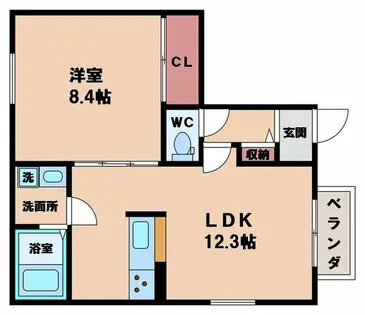 Residence東田辺【1階】の間取り