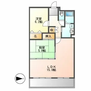 シティ・ライフ グランヴィーネ星ヶ丘 A棟【5階】の間取り