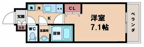M-City天王寺【2階】の間取り