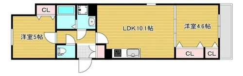 セレニティ豊川A棟【3階】の間取り