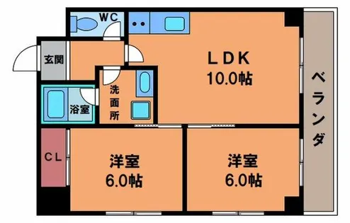 ハイツヒルトンパートⅡ【5階】の間取り