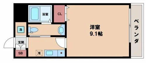 CASSIA天王寺東【8階】の間取り