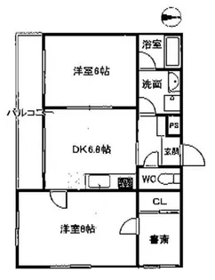 エレガンス中花【101号室】の間取り