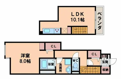 ペスティーニョ【1階】の間取り