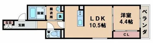 エトワール阿倍野【3階】の間取り