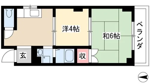 三沢第2マンションりわ【316号室】の間取り