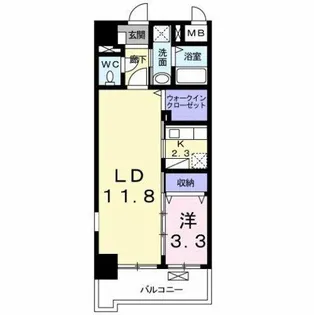 エヴァーグリーンO【5階】の間取り