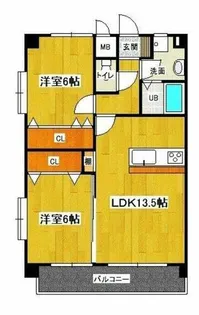 アクシオ足立【4階】の間取り