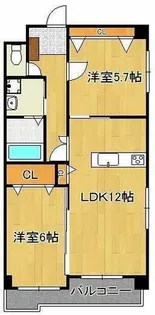 エルティアラ上富野II【3階】の間取り