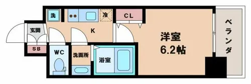 メインステージ天王寺サイドシティ【7階】の間取り