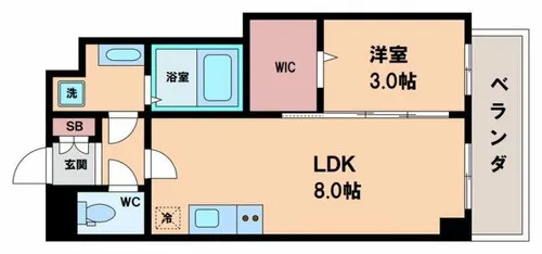 セレニテ谷九プリエ【14階】の間取り