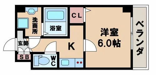 グランパシフィック松虫通【6階】の間取り