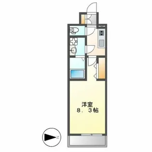 エスリード上前津LIVIA【1312号室】の間取り