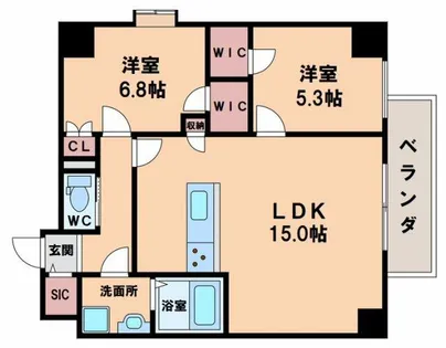 LEGALAND+ ABENOSANMEICHO【3階】の間取り