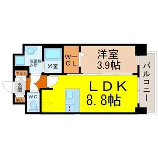 メイクス矢場町II【11階】の間取り