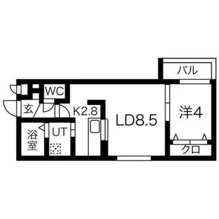ハルトラーテ山鼻Ⅱ【2階】の間取り
