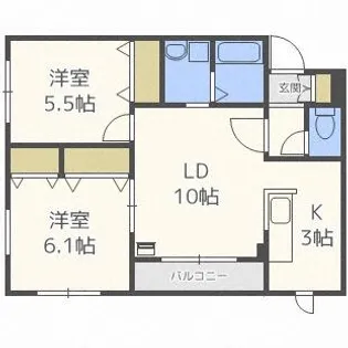 Arvita発寒【3階】の間取り