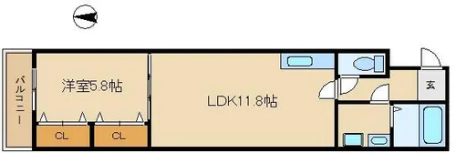 フジパレス尼崎宮内町WEST【3階】の間取り