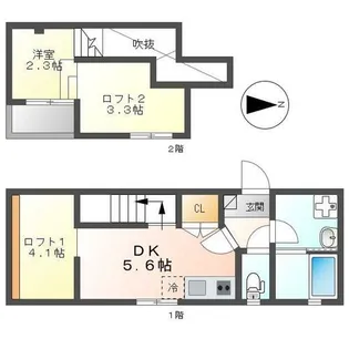 SOLID栄生(ソリッド栄生)【102号室】の間取り