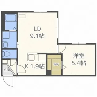 シティレジデンス水車町【303号室】の間取り
