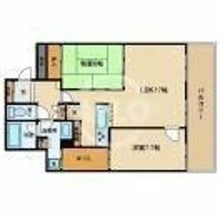 サンクタスタワー心斎橋ミラノグランデ【17階】の間取り