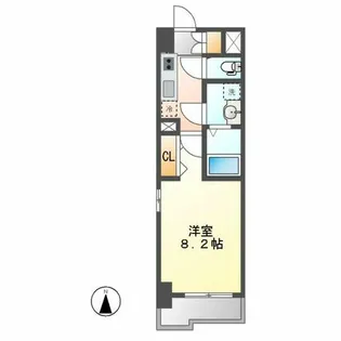 axis sakura【5B号室】の間取り