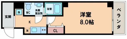 Co.labo天王寺【4階】の間取り