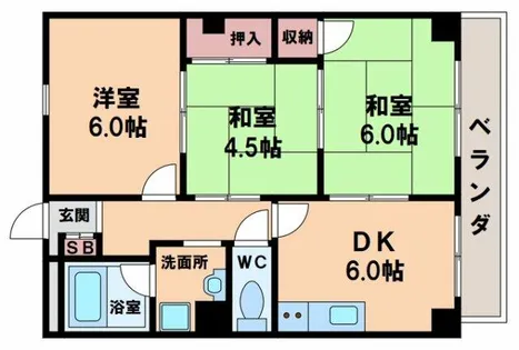グリーンハイツ近江【2階】の間取り