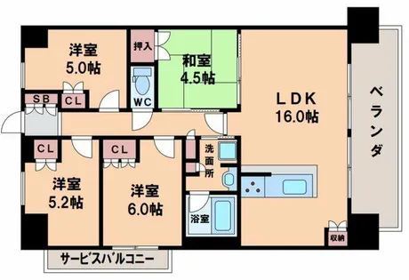 メイツ阿倍野【2階】の間取り