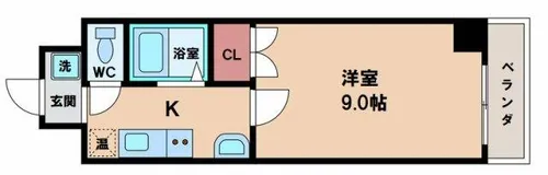 プランドール住吉【5階】の間取り