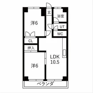 浅井レジデンス【5階】の間取り