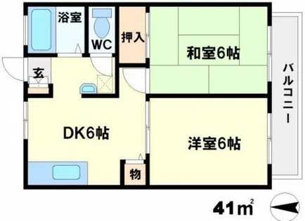 ハイツパークサイド【2階】の間取り