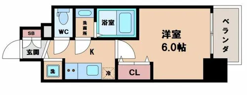 ファーストフィオーレ天王寺オリーブ【10階】の間取り