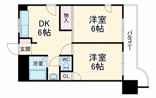 エクセルシオール城東【9階】の間取り