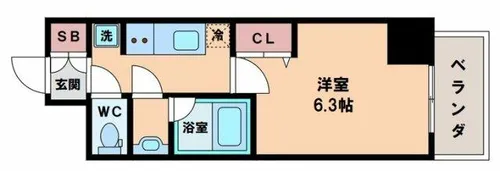 コンフォリア・リヴ天王寺寺田町ソルテラス【7階】の間取り