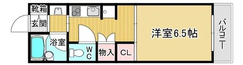 アスグロー箕面【4階】の間取り
