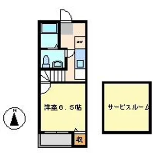 ヴェリテール本陣【202号室】の間取り