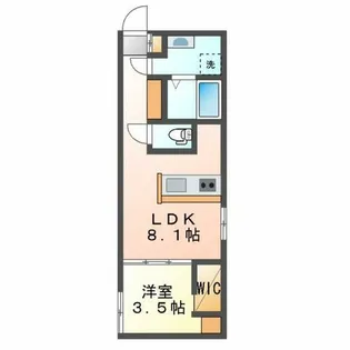 Amirl Premier Heian-dori(アミールプレミア)【1階】の間取り
