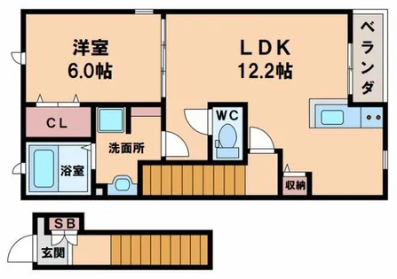 エレガントハーモニーⅢ番館【2階】の間取り