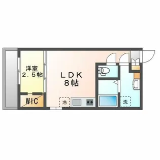 Amirl Premier Heian-dori(アミールプレミア)【506号室】の間取り