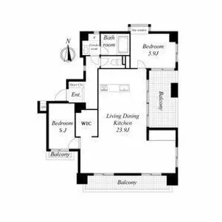 愛知県名古屋市西区名駅2丁目【マンション】の間取り