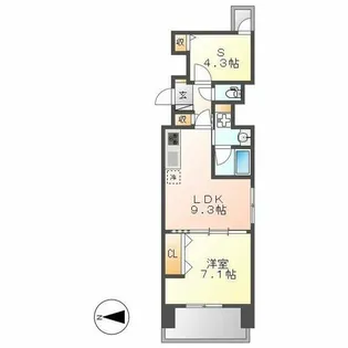 プレサンス丸の内フォート【1102号室】の間取り
