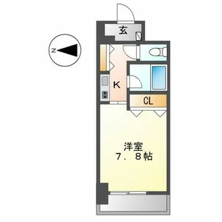アクシス桜通内山(AXIS桜通内山)【807号室】の間取り