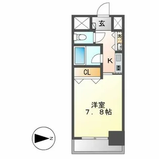 アクシス桜通内山(AXIS桜通内山)【204号室】の間取り