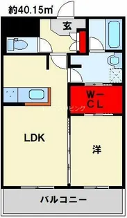 サンシャインタワー三萩野【2階】の間取り