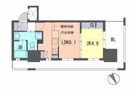 F・PARC GRANDMARK天神【301号室】の間取り