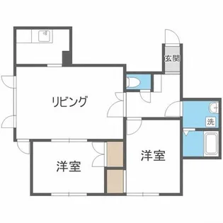 プライムハウス美園B棟【102号室】の間取り